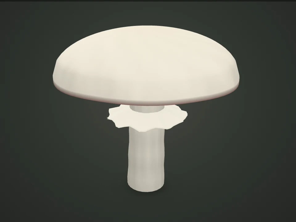 Button mushroom — Illustrative 3D model preview