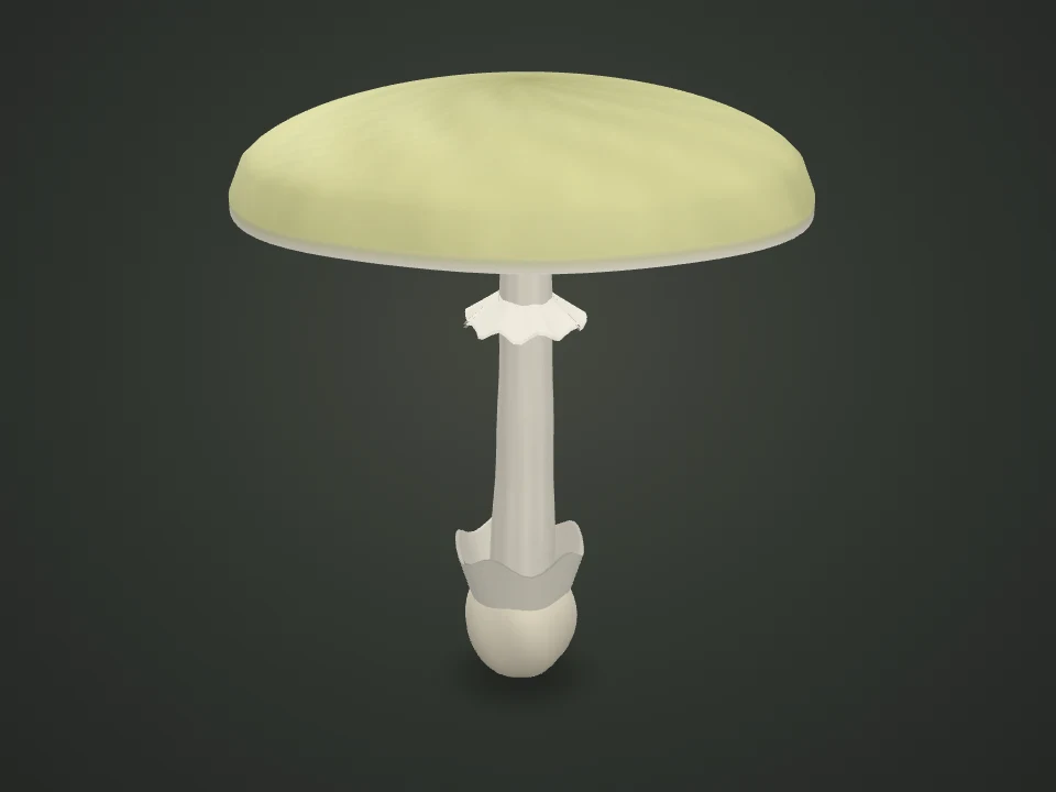 Death cap — Illustrative 3D model preview