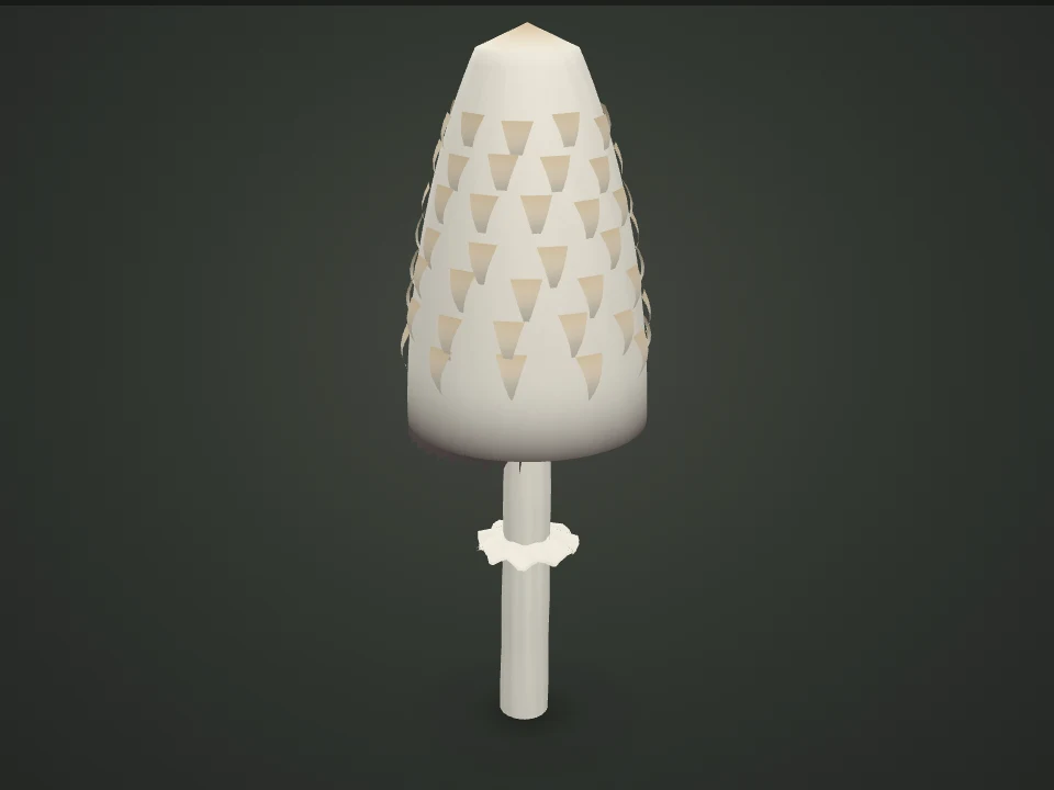 Shaggy mane — Illustrative 3D model preview