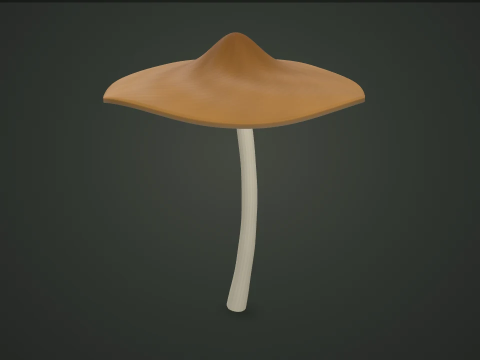 Azure psilocybe — Illustrative 3D model preview