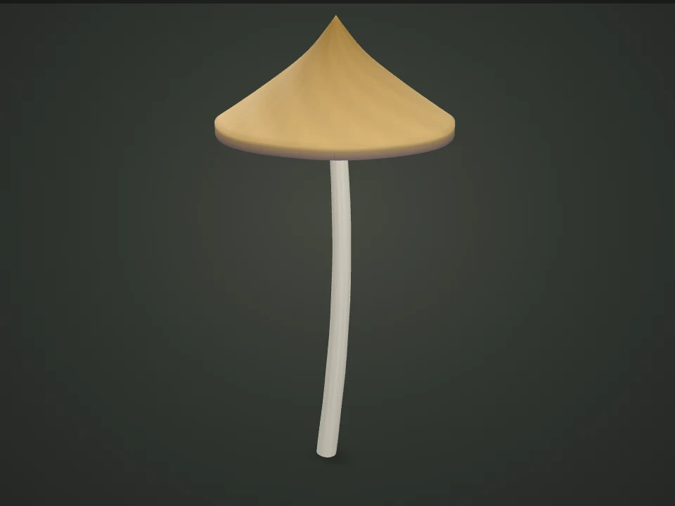 Mexican psilocybe — Illustrative 3D model preview