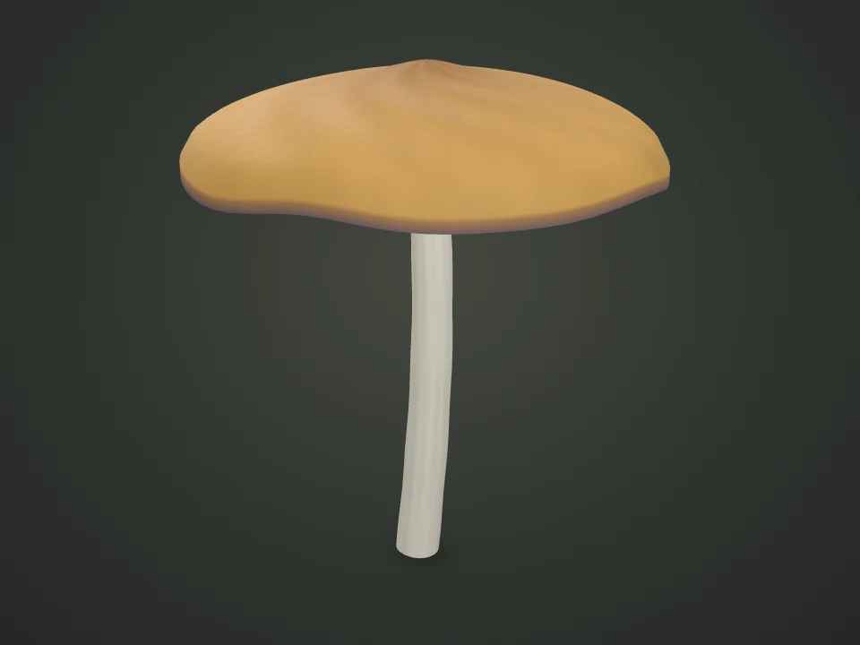 Ovoid psilocybe — Illustrative 3D model preview